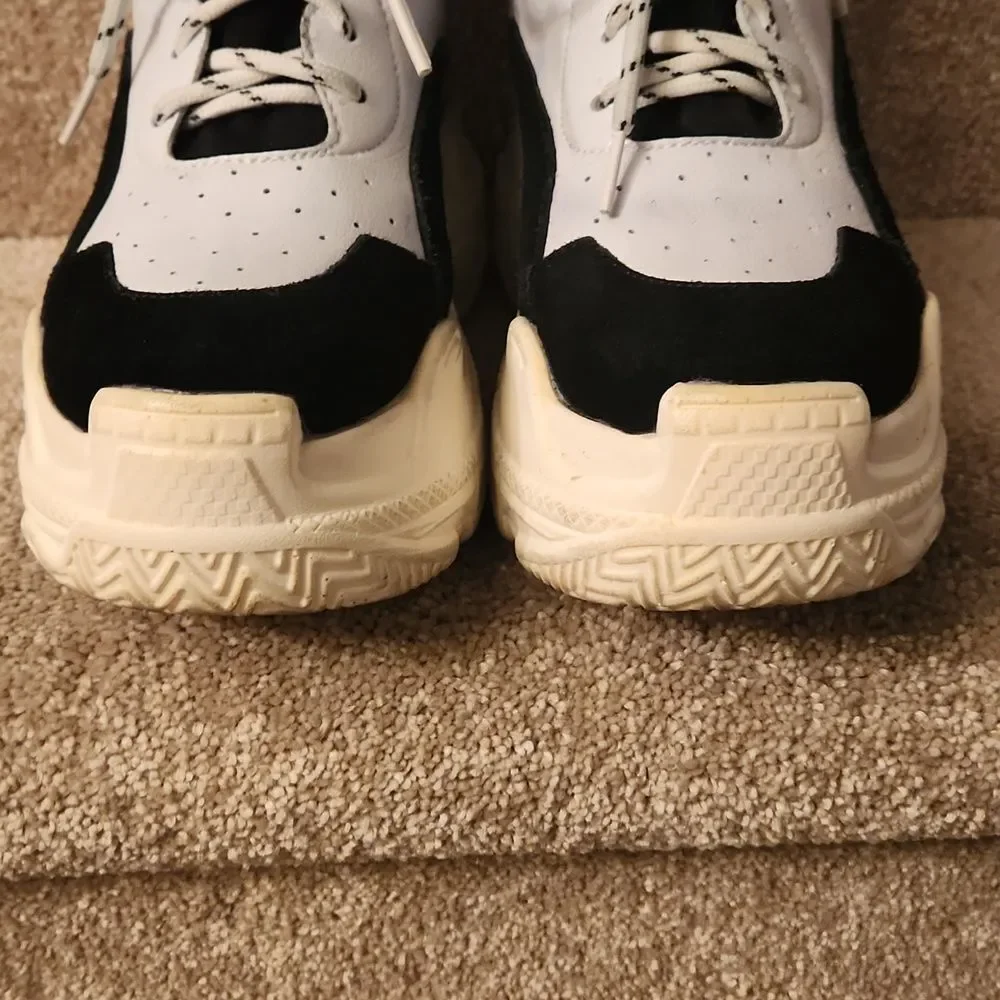 Anthony Wang Women's Platform Sneakers w/ Interior Wedge Heel Size 8